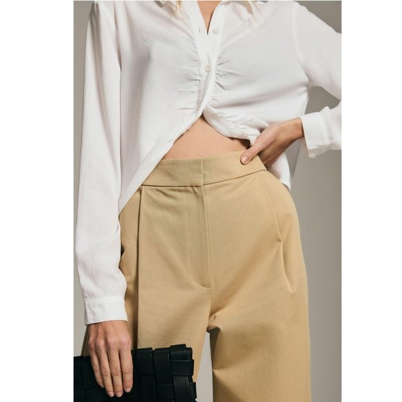 Anthropologie Exquise Rolled-Hem Chinos Cedar Brown - Medium - Picture 3 of 10